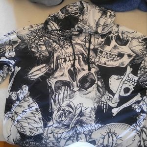 Skull hoodie sweater dress